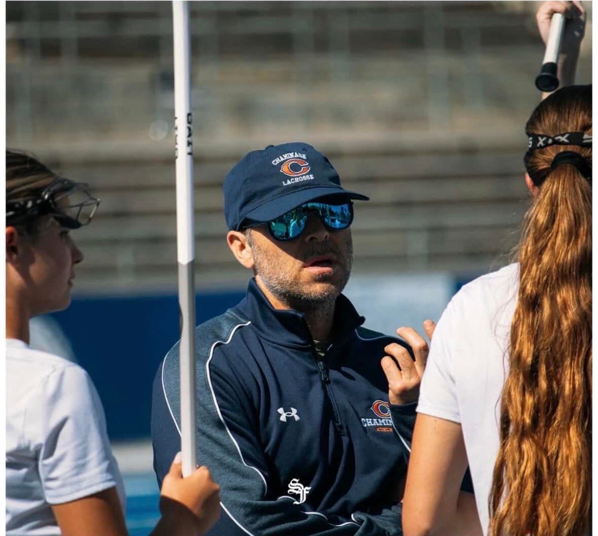 Coach Scott Cohen on the sideline